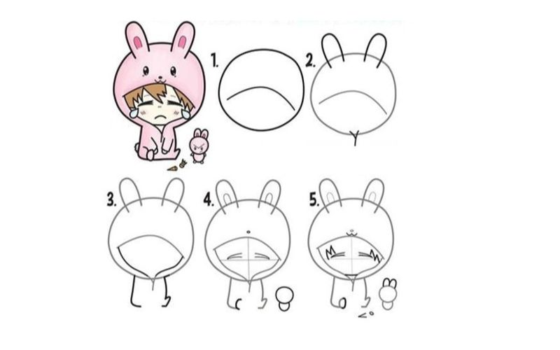 Hướng dẫn vẽ búp bê giấy anime