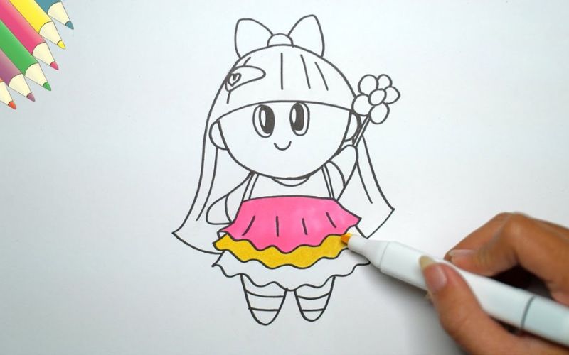 Cách vẽ búp bê giấy đẹp nhất