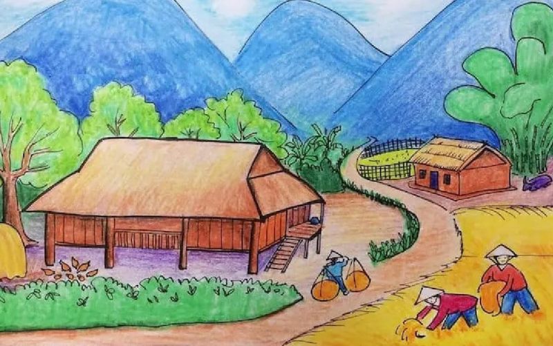 Vẽ tranh phong cảnh quê hương đẹp nhất