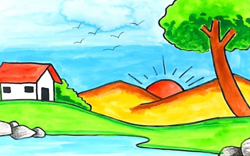 Lợi ích khi vẽ phong cảnh đơn giản mà đẹp
