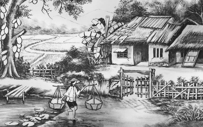 Hướng dẫn vẽ tranh phong cảnh bằng bút chì đơn giản