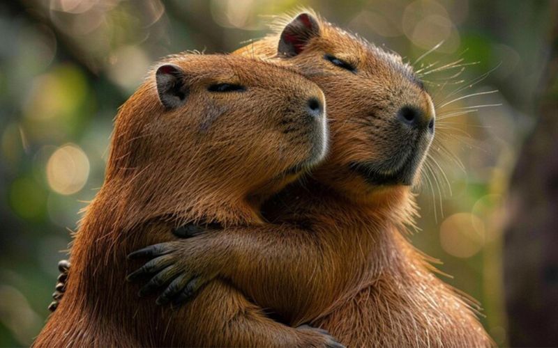 Ảnh nền Capybara cute máy tính