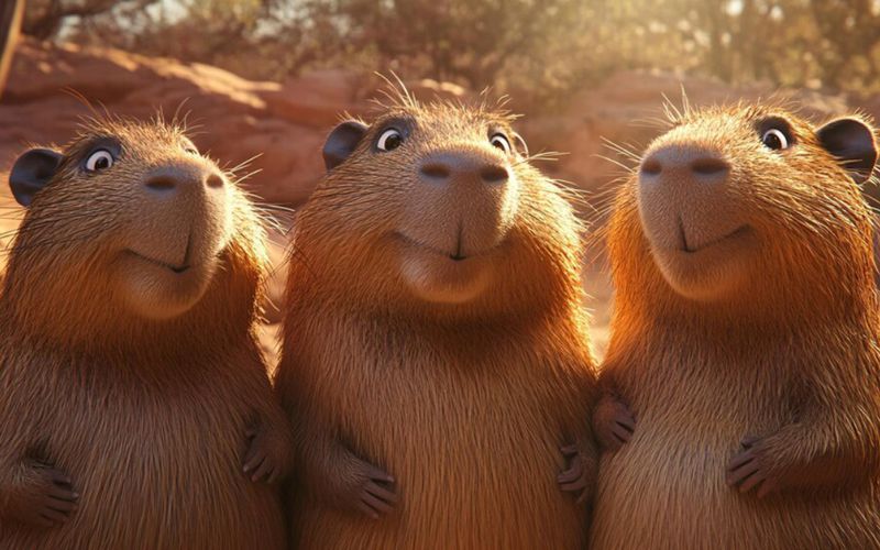 Hình nền Capybara thật cho máy tính