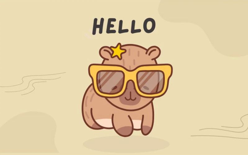 Ảnh nền Capybara trên Facebook