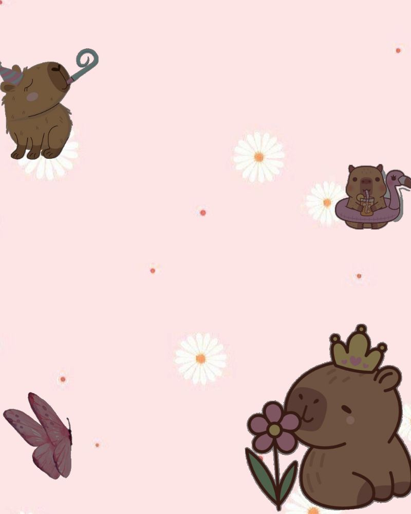 Hình nền điện thoại Capybara cute
