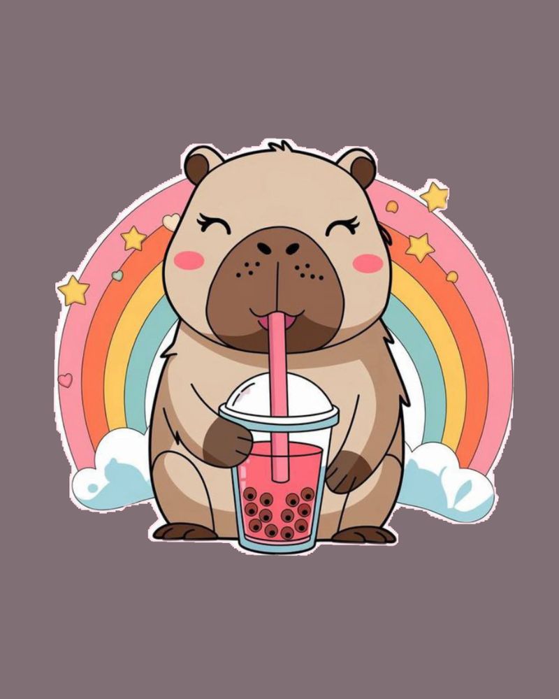 Ảnh nền Capybara màu hồng cho điện thoại