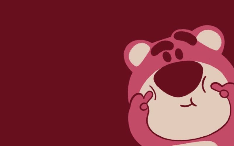 Hình nền máy tính gấu dâu cute