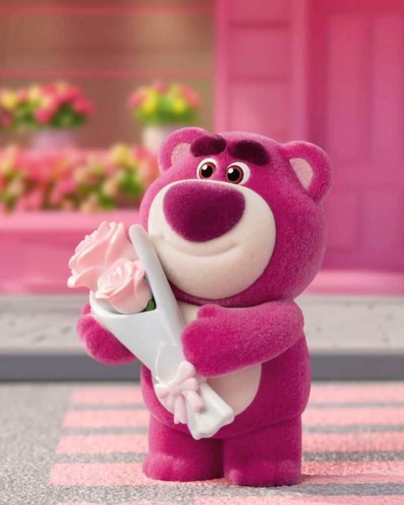 Hình gấu dâu cute màu hồng
