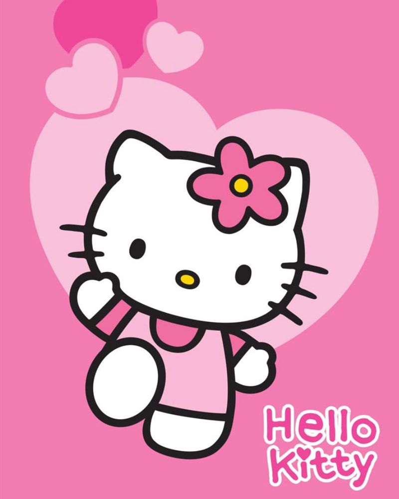 Hình nền Hello Kitty màu hồng cho điện thoại