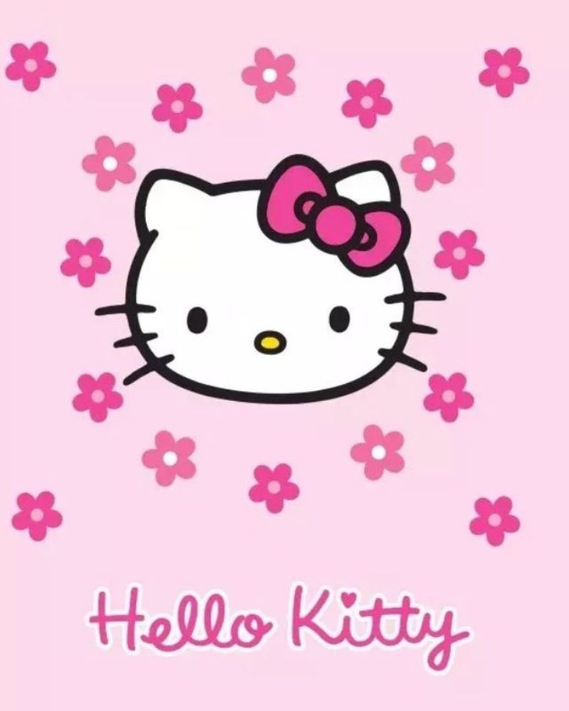 Ảnh nền Hello Kitty màu hồng cute