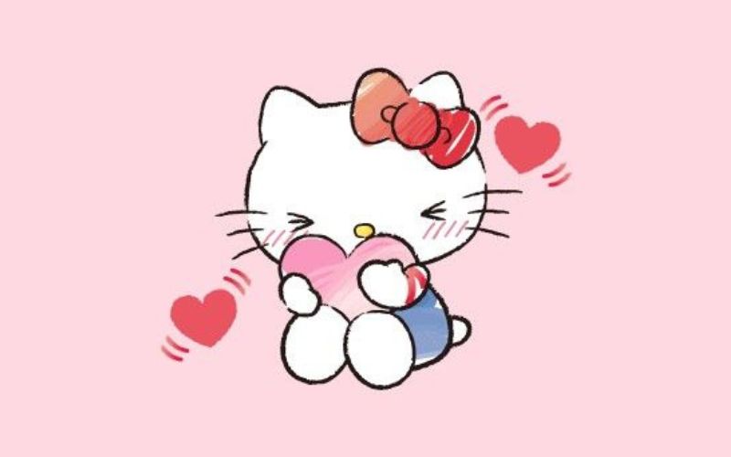 Hình nền máy tính Hello Kitty cute