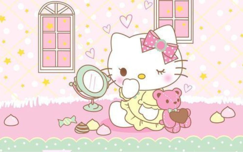 Hình nền máy tính Hello Kitty dễ thương