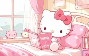 Hình nền hello kitty màu hồng