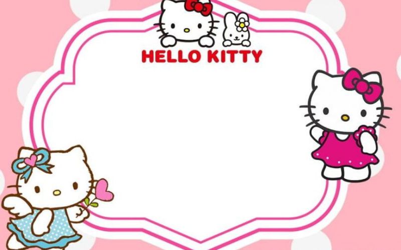 Hình nền Hello Kitty Powerpoint màu hồng