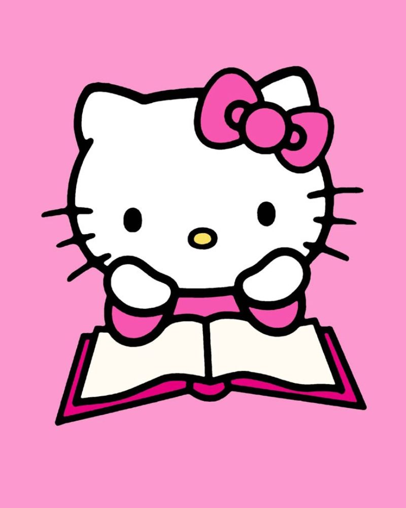 Hình nền điện thoại hello kitty màu hồng cute