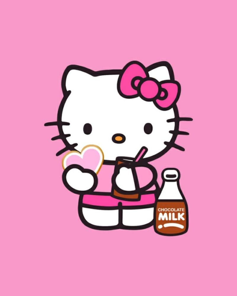Hình nền Hello Kitty màu hồng cute