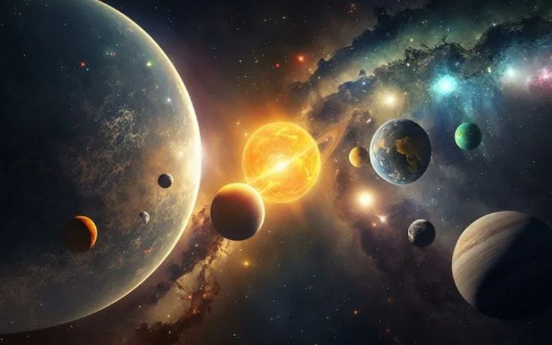 Hình nền vũ trụ huyền bí và kỳ diệu