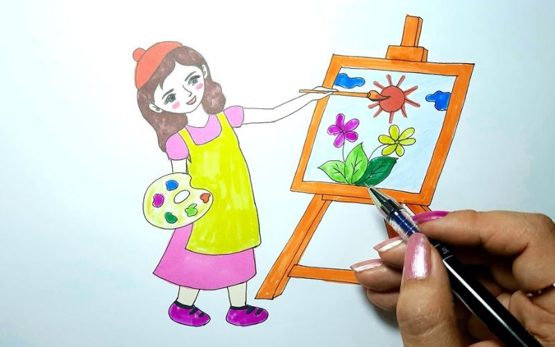 Vẽ tranh ước mơ làm họa sĩ