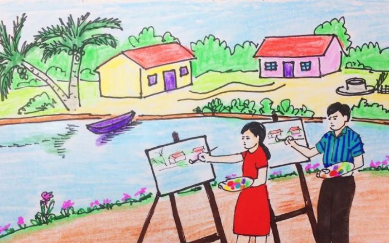 Cách vẽ ước mơ của em làm họa sĩ