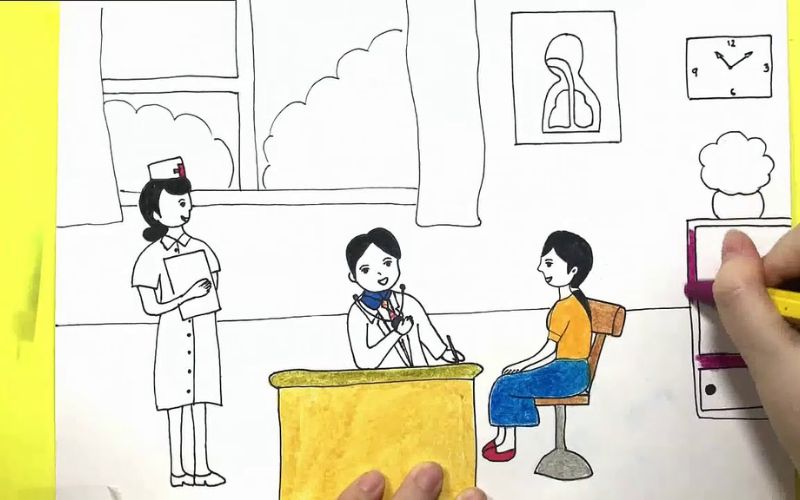 Cách vẽ tranh ước mơ làm bác sĩ