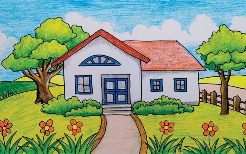 Cách vẽ ngôi nhà 3D - Hướng dẫn cách vẽ ngôi nhà 3D bằng tay đơn giản