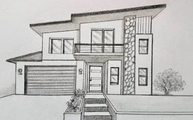 Cách vẽ ngôi nhà 3D - Hướng dẫn cách vẽ ngôi nhà 3D bằng tay đơn giản