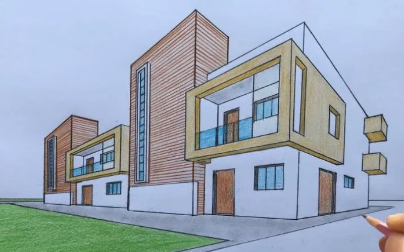 Cách vẽ ngôi nhà 3D - Hướng dẫn cách vẽ ngôi nhà 3D bằng tay đơn giản