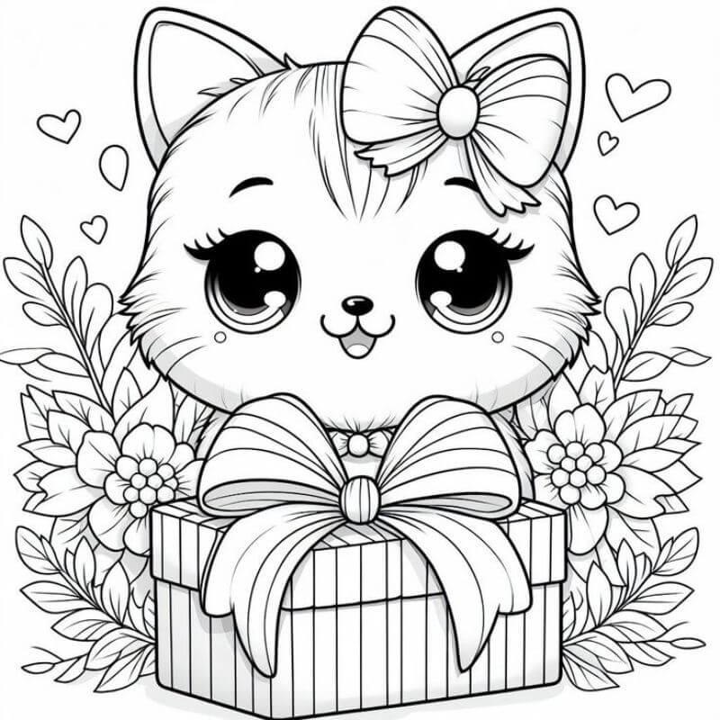 Tranh tô màu con mèo - Bộ sưu tập tranh tô màu con mèo cute dành cho bé