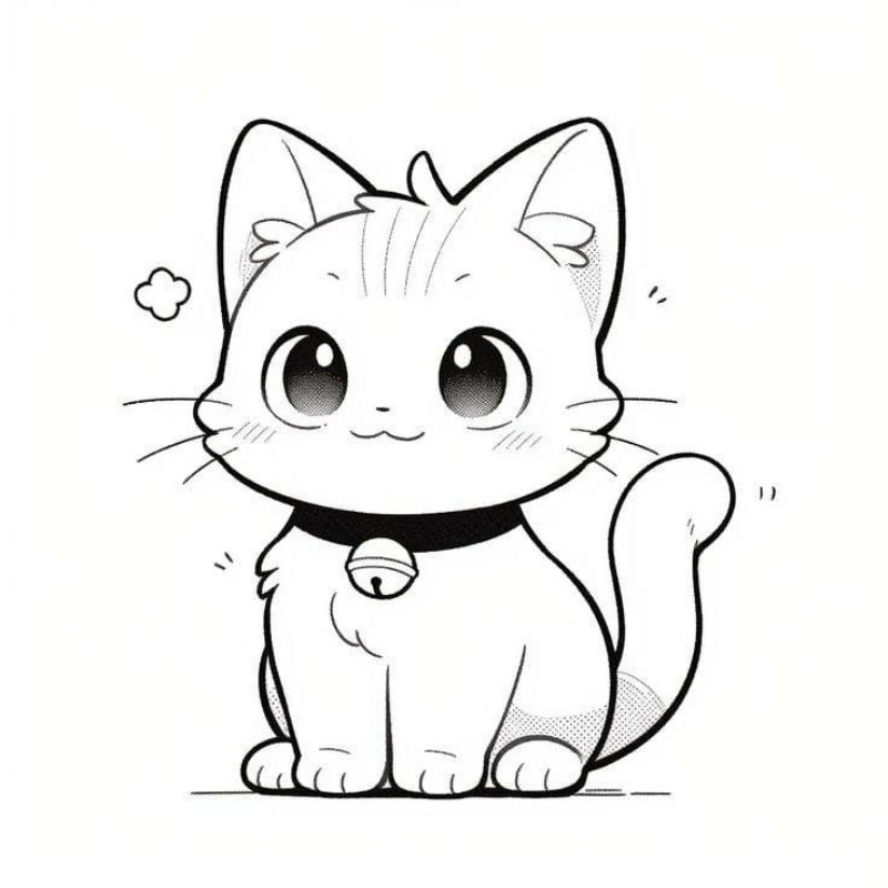 Tranh tô màu con mèo - Bộ sưu tập tranh tô màu con mèo cute dành cho bé