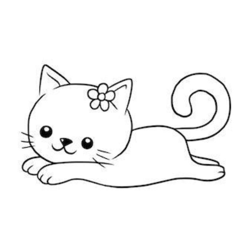 Tranh tô màu con mèo - Bộ sưu tập tranh tô màu con mèo cute dành cho bé