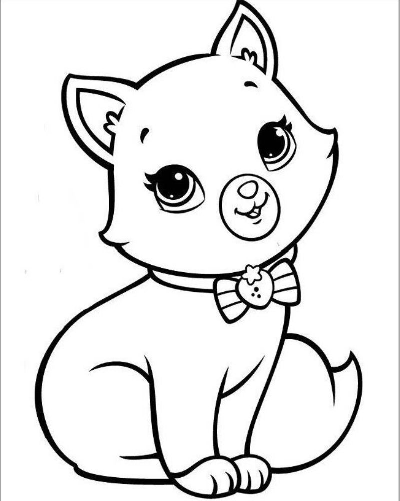 Tranh tô màu con mèo - Bộ sưu tập tranh tô màu con mèo cute dành cho bé