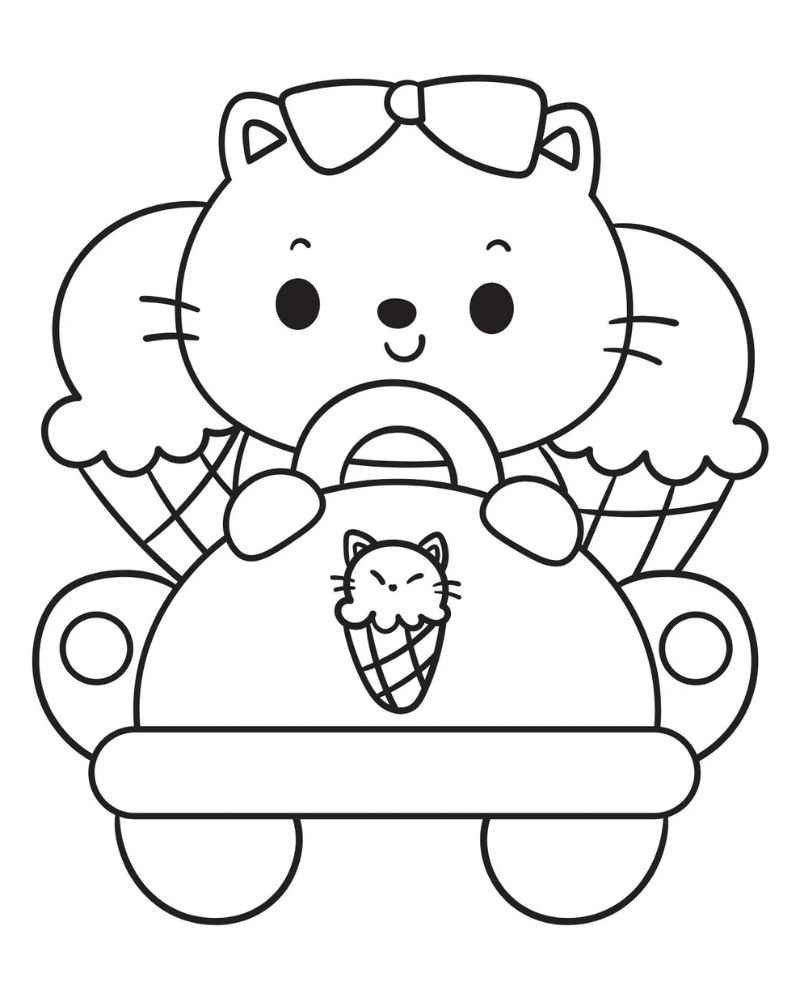 Tranh tô màu con mèo - Bộ sưu tập tranh tô màu con mèo cute dành cho bé